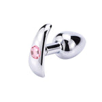 tapón anal desenroscable con diamante rosa